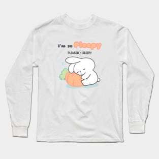 Cute Bunny, sleeping rabbit, sleepy bunny Long Sleeve T-Shirt